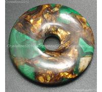 Perline pendenti ciambella rotonde bronzite sedimenti marini diaspro pietra p...
