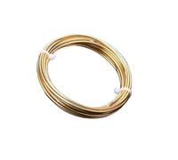 Perline Per Braccialetti Filo di alluminio 1.0/1.5/2.0/3.0mm Oro Versatile Mestiere morbido Orecchini fai da te Collana girocollo Creazione gioielli fatti a mano(Gold 2.0mm)