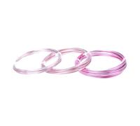 Perline Per Braccialetti Filo di alluminio 5M/rotolo 1.0/1.5/2.0/3.0mm Mestiere Versatile Metallo verniciato Orecchini fai da te Collana girocollo Creazione gioielli fatti a mano(Pink,3.00mm)