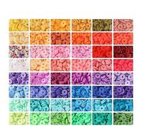 Perline Per Braccialetti Kit for creazione di braccialetti con perline argilla da 5000 pezzi, set rotonde piatte 48 colori for la orecchini, collane, gioielli
