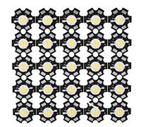 Perline per lampada a LED, 25PCS 3W 3.2-3.4V Lampadina per faretto a perline a LED con sorgente luminosa integrata ad alta luminosità, per Home Studio Exhibition Foodlight(Natura Bianco 4000-4500K)