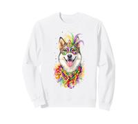 Perline per Maschera di Carnevale per Cani Klee Kai Mardi Gras Alaskan Felpa