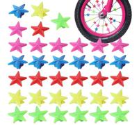 Perline per Raggi Bici 36 Pezzi Colorati Luminosi Forma Stella Ornamento da | Accessori Ruote e Raggi Bici Per Donne Uomini Bambini Ciclisti All'Aperto Ciclismo Su Strada Pendolarismo