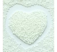 Perline per sacchetti di circa 4800, 3 mm, 8/0, perline distanziali, orecchini, bracciali, ciondoli, gioielli in vita, perline fai da te da 3 mm (bianco puro)