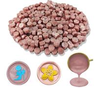 Perline per sigilli di cera, Ioggtser 560 PCS ottagono perline di cera per sigillo di cera, Perlina di tenuta in cera per la realizzazione di sigilli in cera per inviti (Rose Gold)