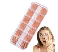 Perline per unghie, perline per unghie, per il fascino delle unghie | 3d Taglie Miste Oro Argento Caviale Perline Borchie Gioielli Per Le Donne Ragazze Manicure Forniture Artigianato