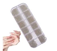 Perline per unghie, perline per unghie, per il fascino delle unghie | 3d Taglie Miste Oro Argento Caviale Perline Borchie Gioielli Per Le Donne Ragazze Manicure Forniture Artigianato