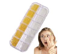 Perline per unghie, piccole, perline di caviale per manicure, unghie cavia pixie, creazione di gioielli, artigianato, decorazioni in resina e accessori, perle rotonde per trucco viso, abiti artistici
