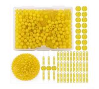 perline Pesca Silicone 100pz Anti-Groviglio Rig perline Pesca(yellow)