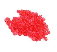 Perline piatte rosse trasparenti fai da te fatte a mano in cristallo