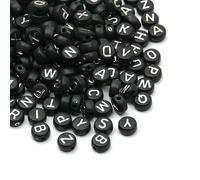 Perline piatte rotonde da 4 x 7 mm color oro, perline distanziatrici in acrilico per alfabeto, per collane, bracciali, gioielli fai da te - C00387-500 pezzi