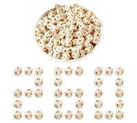 Perline Quadrate con Lettere 3,5 mm 260 Pezzi Quadrati in Legno 26 Lettere | Perline Sciolte per Creazione di Gioielli, Ciondolo Portachiavi, Laccetto Telefono, Ciondolo Borsa