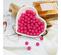 Perline rotonde acriliche color caramella da 3,0 mm a 12 mm, palline sciolte, perline distanziatrici per lavori di cucito e creazione di gioielli, rosa intenso, 3,0 mm, 1000 pezzi