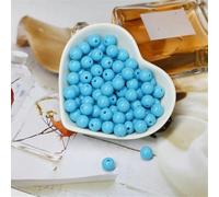 Perline rotonde acriliche color caramella da 3,0 mm a 12 mm, palline sciolte, perline distanziatrici per lavori di cucito e creazione di gioielli - Acquamarina - 3,0 mm, 1000 pezzi