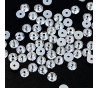Perline rotonde da 4 mm-6 mm con base argentata da cucire su strass a foro singolo per abiti da sposa strass SS16 4 mm-1440 pezzi