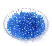 Perline rotonde in agata blu da 8 mm, pietra naturale per lucidatura - vera pietra preziosa per la creazione di gioielli fai da te - 47 pezzi
