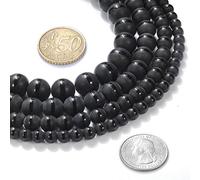 Perline rotonde in agata naturale, 8 mm, perline sfuse in pietra di cristallo, per bracciali, collane, accessori artigianali per la creazione di gioielli fai da te, 1 filo da 38,1 cm