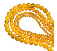 Perline rotonde in giada con foro grande per la creazione di gioielli, bracciali, collane