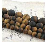 Perline rotonde in pietra naturale di occhio di tigre giallo opaco, filo da 15", 4, 6, 8, 10 mm, scegli la misura giusta per creare gioielli fai da te, braccialetti e collane - 4,0 mm, 92 pezzi