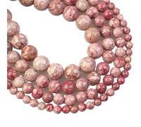 Perline rotonde lisce in corallo naturale, 4 mm, 6 mm, 8 mm, 10 mm