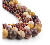 Perline rotonde lisce in pietra naturale, opale, granato, agata, diaspro amazzonite (colore: Mookatite/diametro dell'articolo: 6 mm, 61 pezzi)