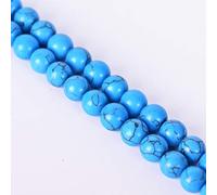 Perline rotonde rotonde in howlite blu turchese da 8 mm, per gioielli fai da te, 38,1 cm, Gu-k6870