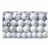Perline rotonde sciolte in pietra naturale di qualità AAAAA, in agata blu occhio di tigre, 15" 4 6 8 10 12 14 mm, scegli la dimensione per la creazione di gioielli - Howlite bianca - 6 mm, 60 pezzi