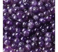 Perline rotonde sfuse ametista, 6 mm, 98 pezzi, viola (UKA-A110