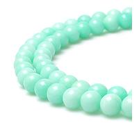 Perline rotonde sfuse in giada blu cielo 5A, perline distanziatrici per la creazione di gioielli (4 mm)