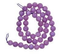 Perline rotonde sfuse in giada malese di grado AA lavanda, 8 mm