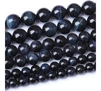 Perline rotonde sfuse in occhio di tigre blu, nero, 6 mm, perline di cristallo naturali per la creazione di gioielli fai da te per braccialetti e collane