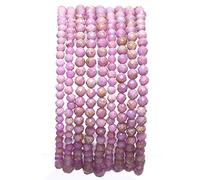 Perline rotonde sfuse in pietra mica naturale viola sfaccettata per la creazione di gioielli, 3-3,5 mm, 38 cm