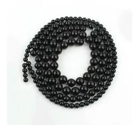Perline rotonde sfuse in pietra naturale di turchese africano da 15'', 2, 3, 4, 6, 8, 10, 12 mm, per la creazione di gioielli, accessori fai da te per bracciali e collane - Onice nero - 2 mm (circa