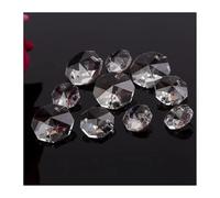 Perline sciolte ottagonali in cristallo trasparente da 8-34 mm Parti della lampada for lampadario a 2 fori Decorazione del filo della ghirlanda(30mm 50pcs)