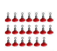 Perline scorrevoli luminose per pesca con girelle per la corsa e sistemi di puleggia, ideali per pesca alla carpa in mare e d'acqua dolce, galleggianti, in plastica e metallo (20 pezzi, 7 x 12 mm)