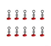 Perline scorrevoli luminose per pesca con girelle per la corsa e sistemi di puleggia, ideali per pesca alla carpa in mare e d'acqua dolce, galleggianti, in plastica e metallo (10 pezzi da 3 x 4 mm)