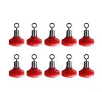 Perline scorrevoli luminose per pesca con girelle per la corsa e sistemi di puleggia, ideali per pesca alla carpa in mare e d'acqua dolce, galleggianti, in plastica e metallo (10 pezzi, 7 x 12 mm)