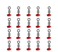 Perline scorrevoli luminose per pesca con girelle per la corsa e sistemi di puleggia, ideali per pesca alla carpa in mare e d'acqua dolce, galleggianti, in plastica e metallo (20 pezzi, 3 x 4 mm)