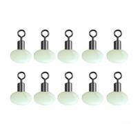 Perline scorrevoli luminose per pesca con girelle rotanti per la corsa, Ledger Rigs mare d'acqua dolce 5 x 8 mm (10 pezzi 8 x 12 mm)