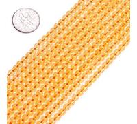 Perline semi preziosa naturale perline rotonde per fare gioielli filo 38,1 cm 4mm Citrine