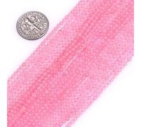 Perline semi preziosa naturale perline rotonde per fare gioielli filo 38,1 cm 4mm Pink Jade
