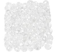 Faceted Beads, size 3x4 mm, crystal, 100pcs