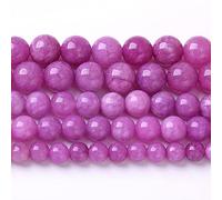 Perline sfuse in lepidolite mica viola, 8 mm, 46 pezzi, per la creazione di gioielli, braccialetti e collane fai da te