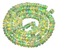 Perline sfuse in opale etiope da 3-6 mm AAA, 45,7 cm, per la creazione di gioielli, collane, bracciali, orecchini, colori opali, perline rotonde da 3-6 mm (verde), 3-6mm, opale etiope