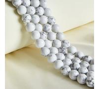 Perline sfuse rotonde in howlite naturale, 6 mm, 60 pezzi per la creazione di gioielli fai da te