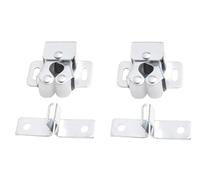 Perline tattili Bantam, clip for ante a pressione for armadietti, 2 pezzi, perline a doppio rullo, magnetiche, for il controllo del rumore dei mobili da cucina(White zinc)