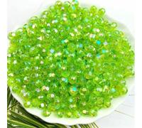 Perline trasparenti in acrilico AB per tende da porta, perline di simulato, fai da te, borsetta multicolore, design sfaccettato, stile popolare, colore 4-6 mm