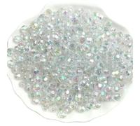 Perline trasparenti in acrilico AB per tende da porta, perline di simulato, fai da te, borsetta multicolore, design sfaccettato, stile popolare, colore 5-4,0 mm