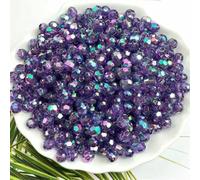 Perline trasparenti in acrilico AB per tende da porta, perline di simulato, fai da te, borsetta multicolore, design sfaccettato, stile popolare, colore 8-4,0 mm