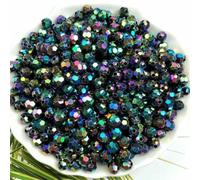 Perline trasparenti in acrilico AB per tende da porta, perline di simulato, fai da te, borsetta multicolore, design sfaccettato, stile popolare, colore 16-10 mm